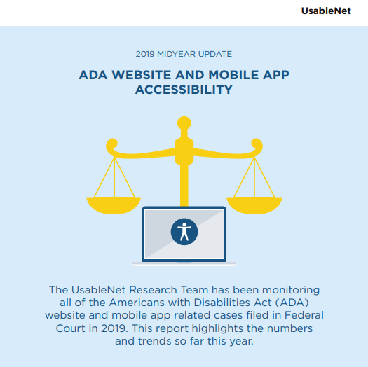 2019 Midyear ADA Web & App Accessibility Lawsuit Recap Report  image